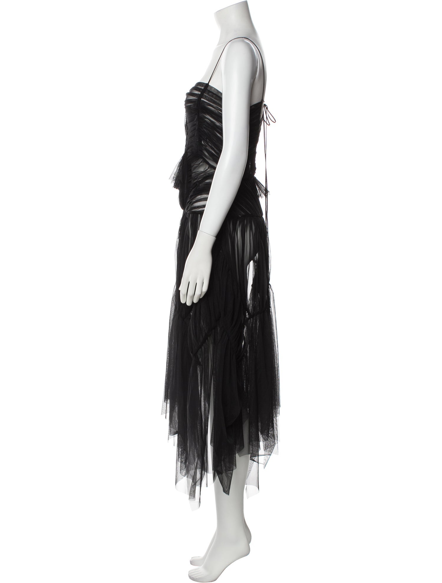 Preen by Thornton Bregazzi Cowl Neck Midi Length Dress