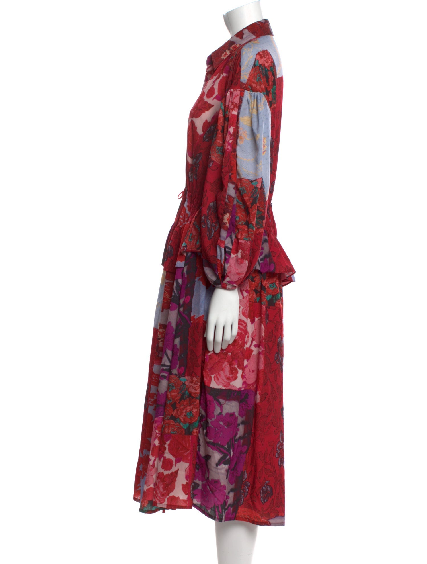 Preen by Thornton Bregazzi Floral Print Midi Length Dress