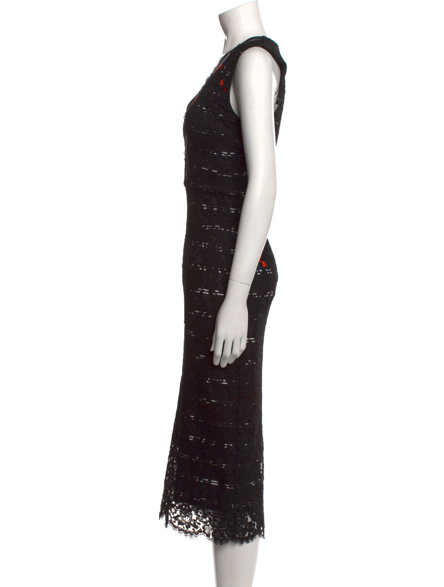 Preen by Thornton Bregazzi V-Neck Midi Length Dress
