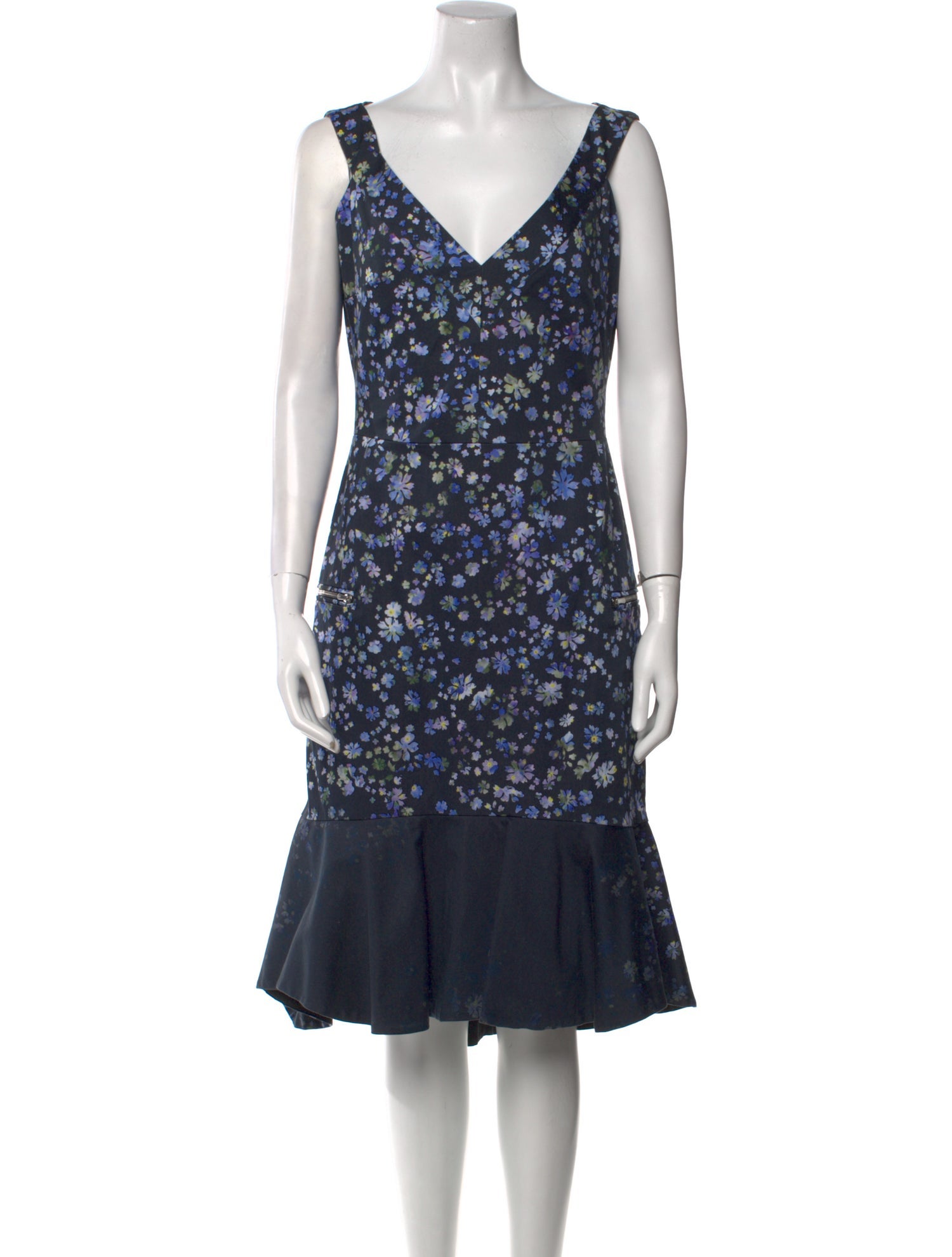 Preen by Thornton Bregazzi Floral Print Midi Length Dress w/ Tags
