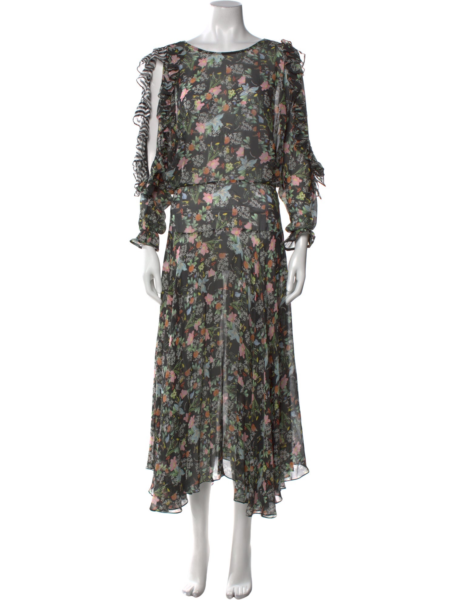 Preen by Thornton Bregazzi Floral Print Long Dress