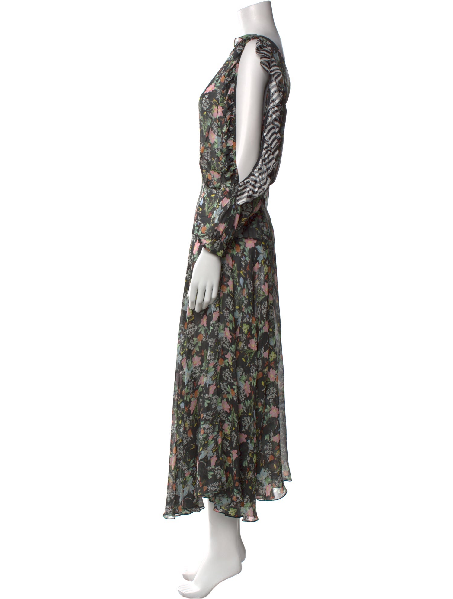 Preen by Thornton Bregazzi Floral Print Long Dress