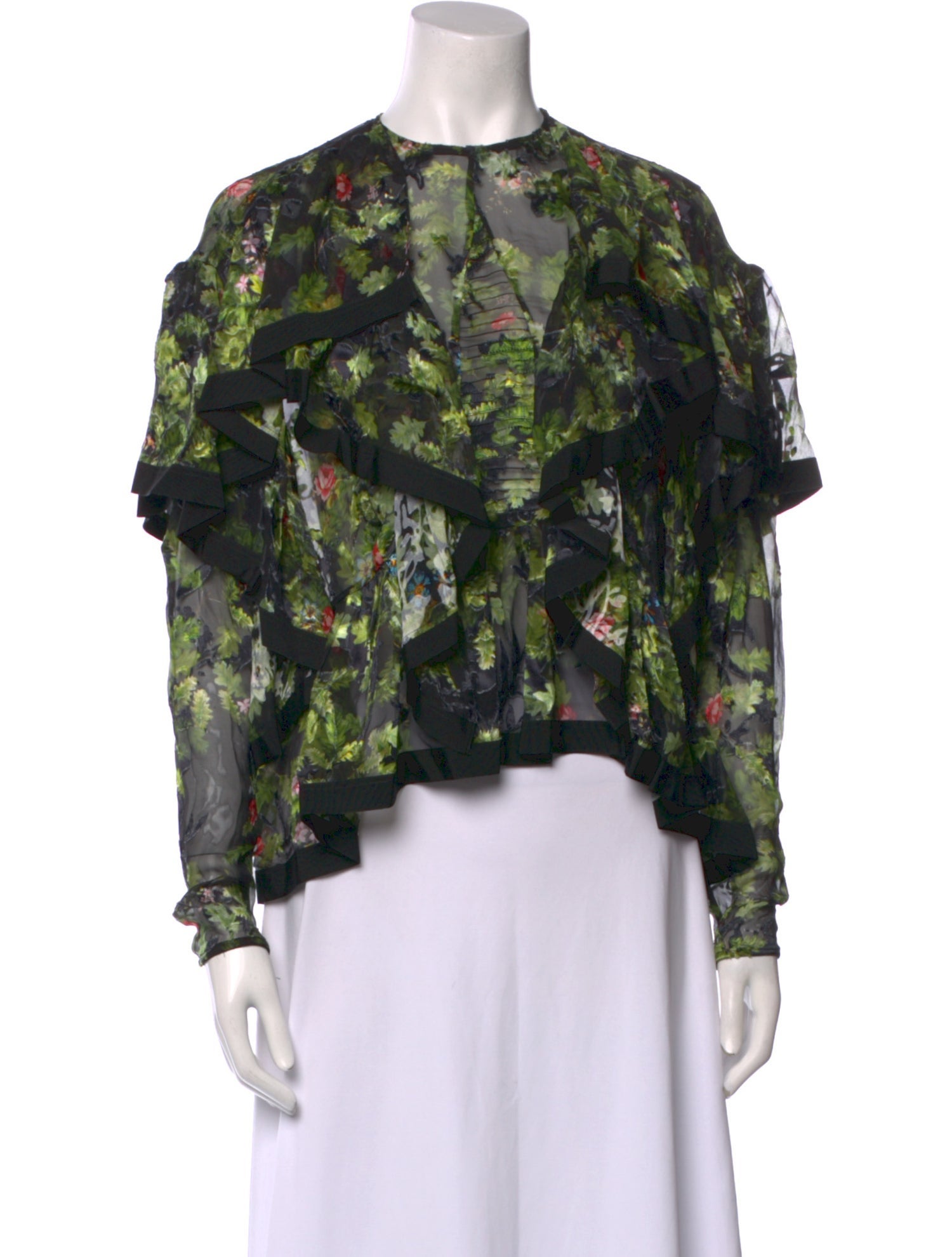 Preen by Thornton Bregazzi Floral Print Crew Neck Blouse