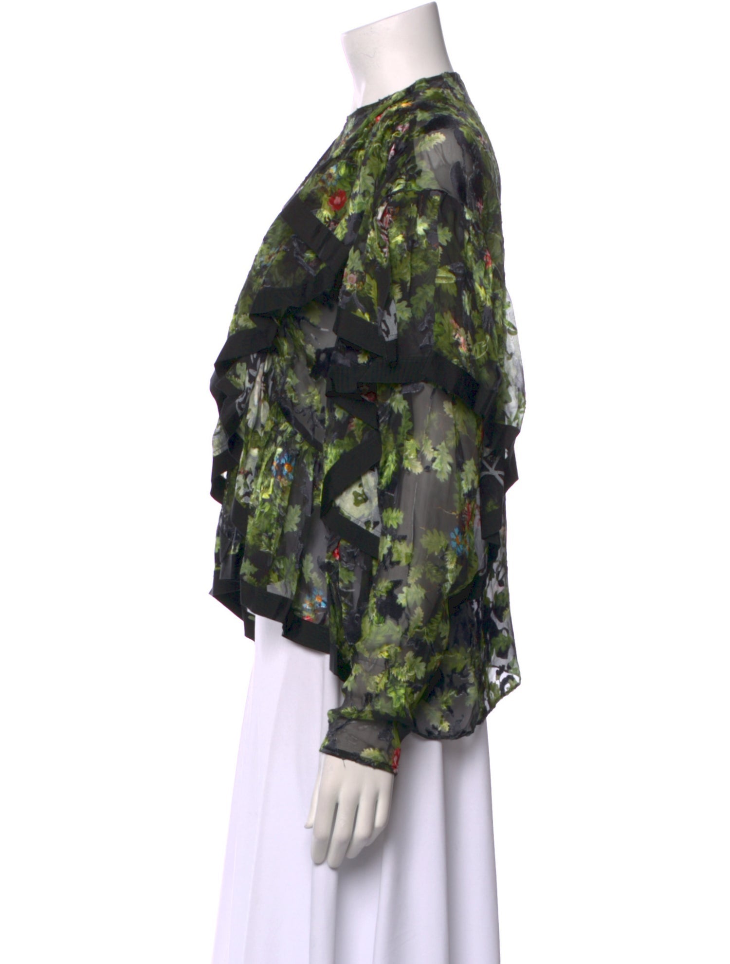 Preen by Thornton Bregazzi Floral Print Crew Neck Blouse