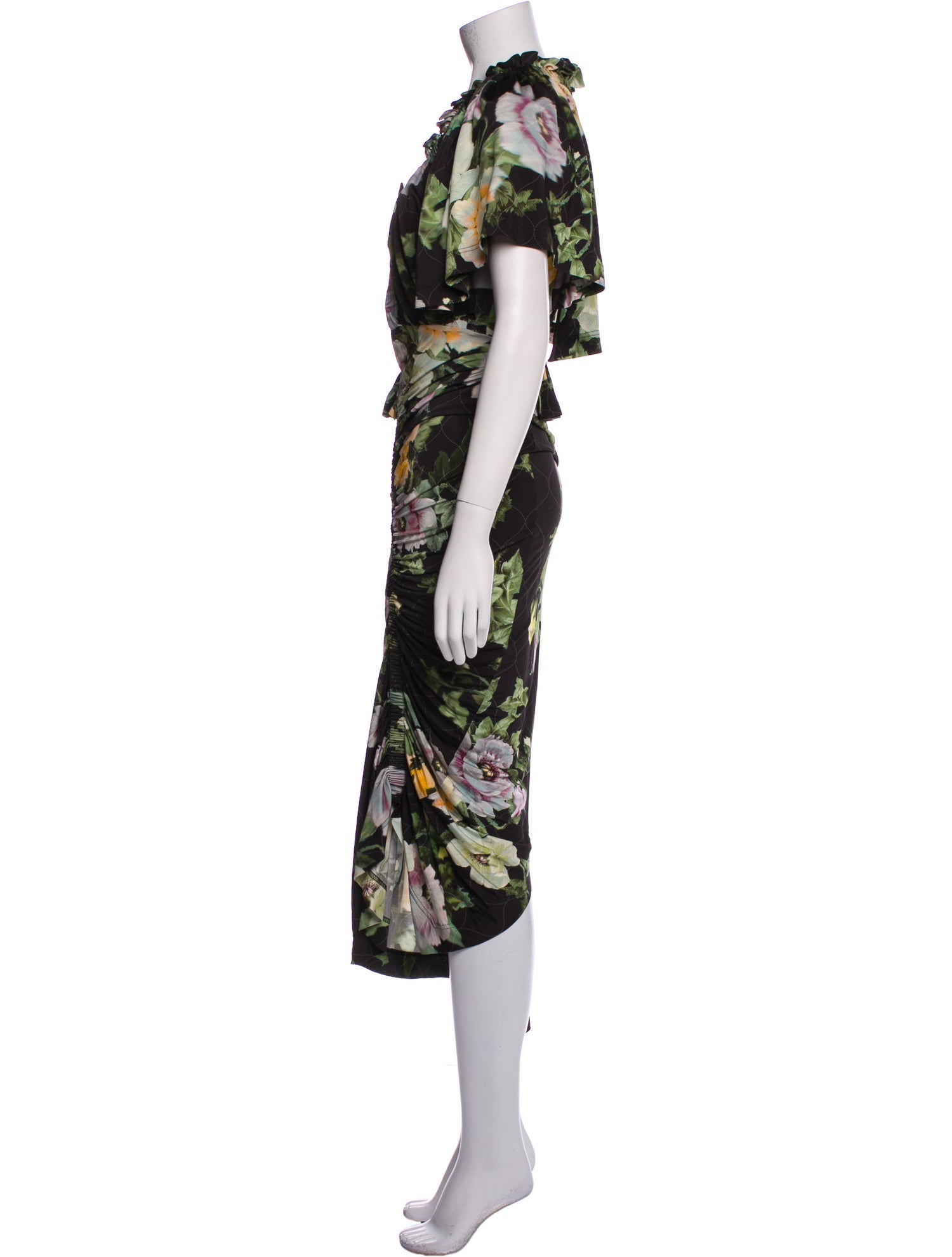 Preen by Thornton Bregazzi Floral Print Long Dress