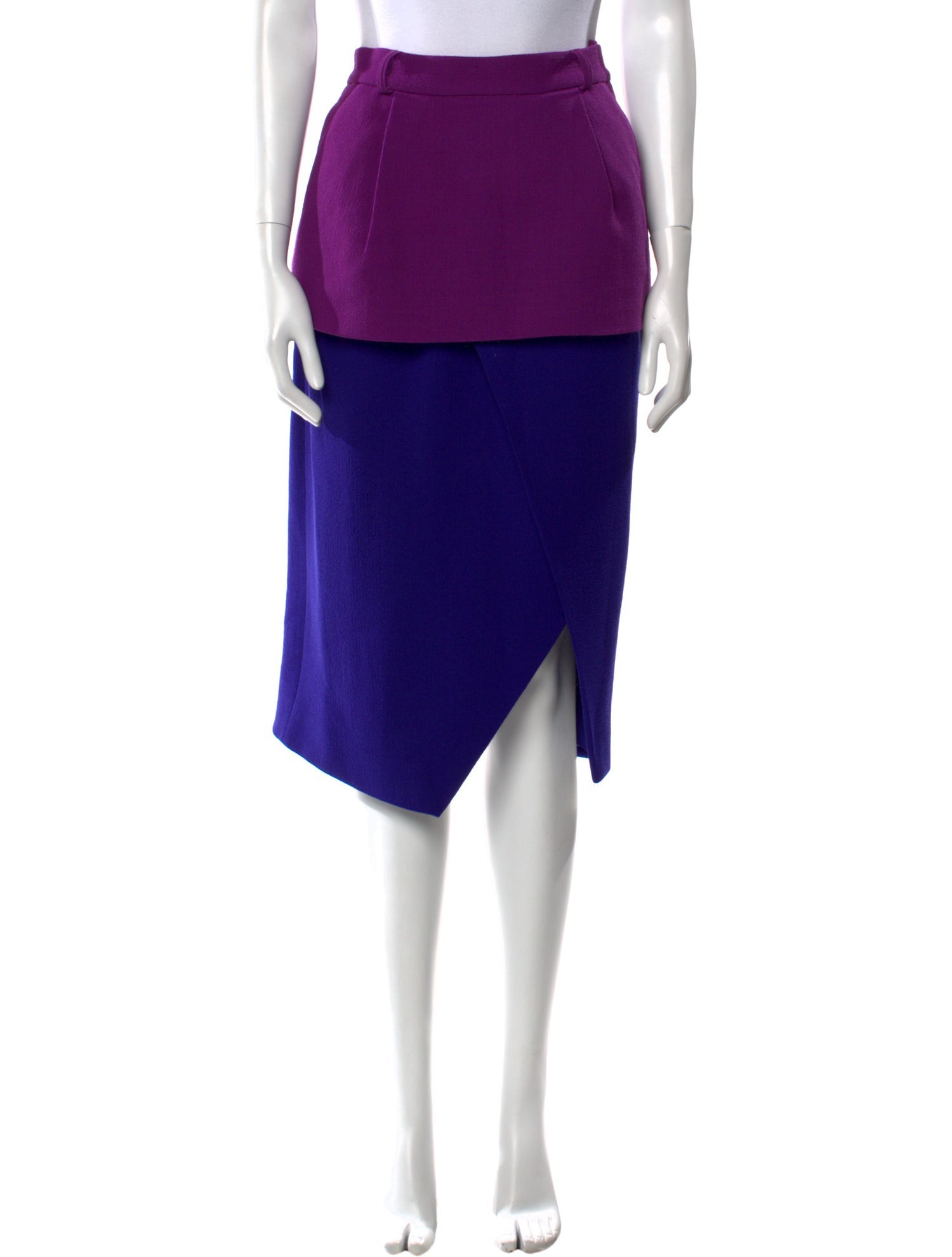 Preen by Thornton Bregazzi Virgin Wool Midi Length Skirt