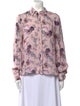 Preen by Thornton Bregazzi Floral Print Long Sleeve Button-Up Top