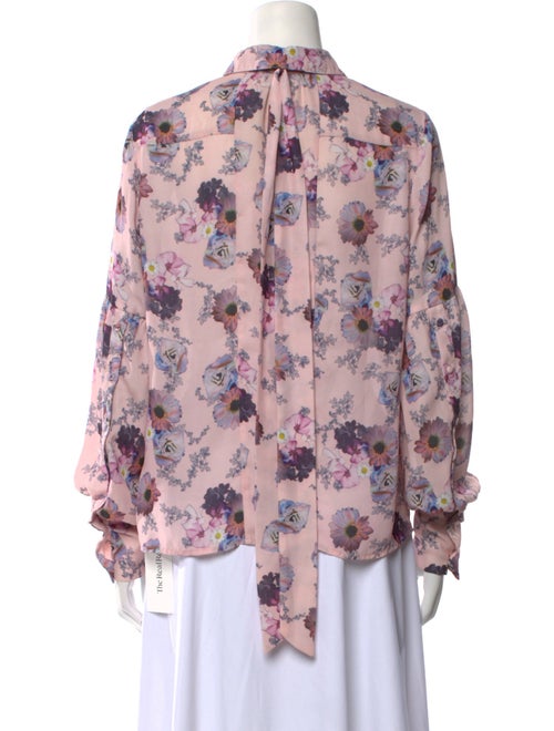 Preen by Thornton Bregazzi Floral Print Long Sleeve Button-Up Top