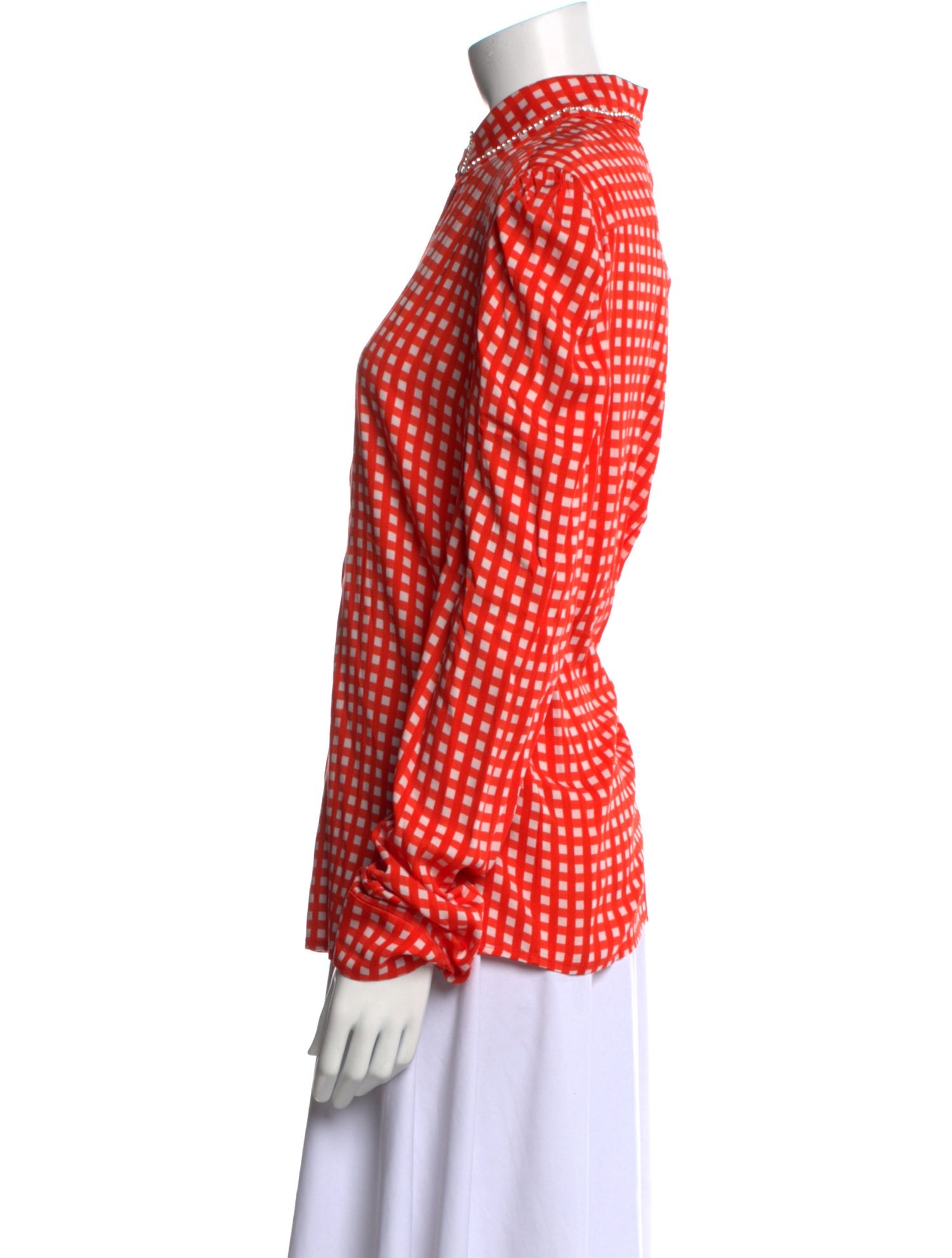 Preen by Thornton Bregazzi Plaid Print Long Sleeve Button-Up Top