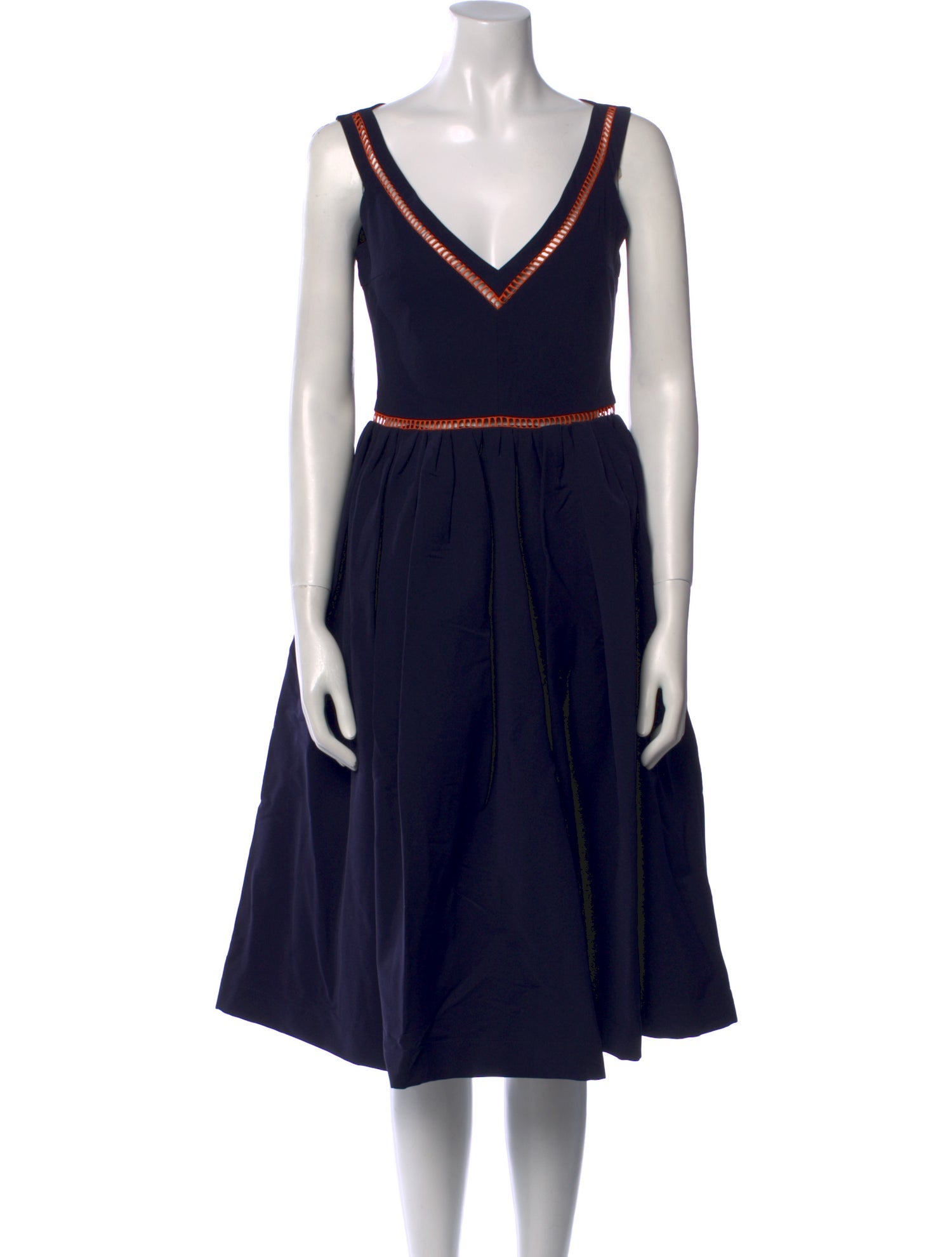 Preen by Thornton Bregazzi V-Neck Midi Length Dress