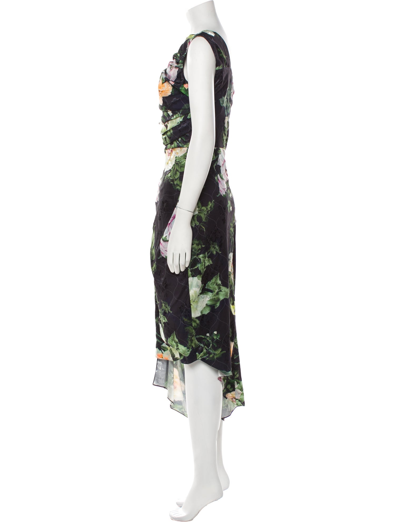 Preen by Thornton Bregazzi Floral Print Knee-Length Dress