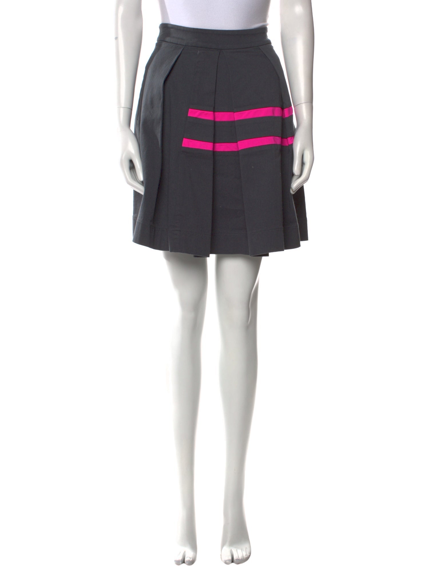 Preen by Thornton Bregazzi Colorblock Pattern Knee-Length Skirt