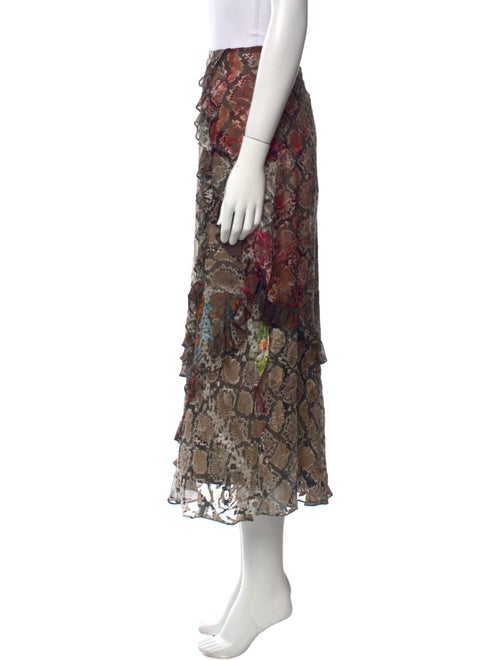 Preen by Thornton Bregazzi Animal Print Midi Length Skirt