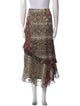 Preen by Thornton Bregazzi Animal Print Midi Length Skirt