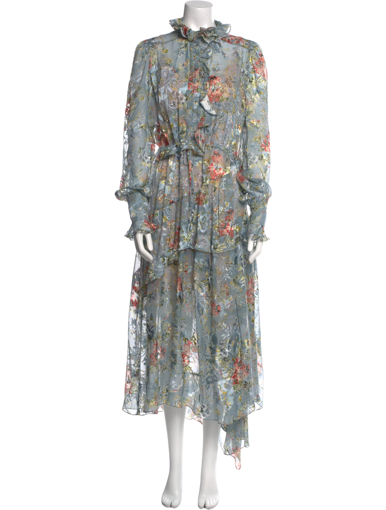 Preen by Thornton Bregazzi Floral Print Long Dress