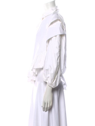 Preen by Thornton Bregazzi Three-Quarter Sleeve Button-Up Top