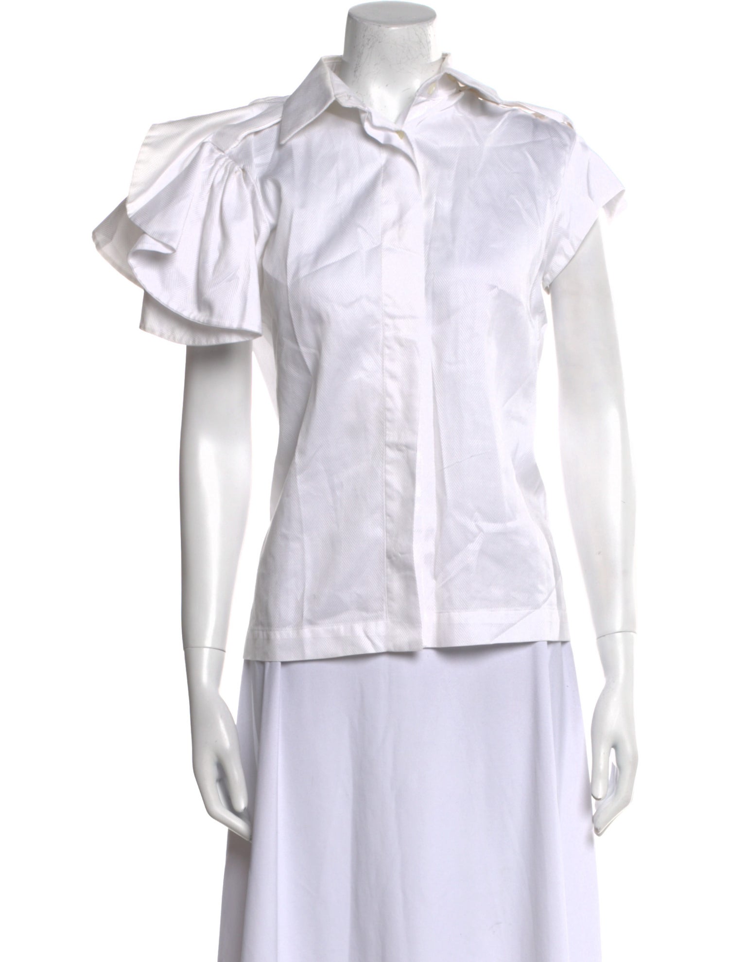 Preen by Thornton Bregazzi Short Sleeve Button-Up Top