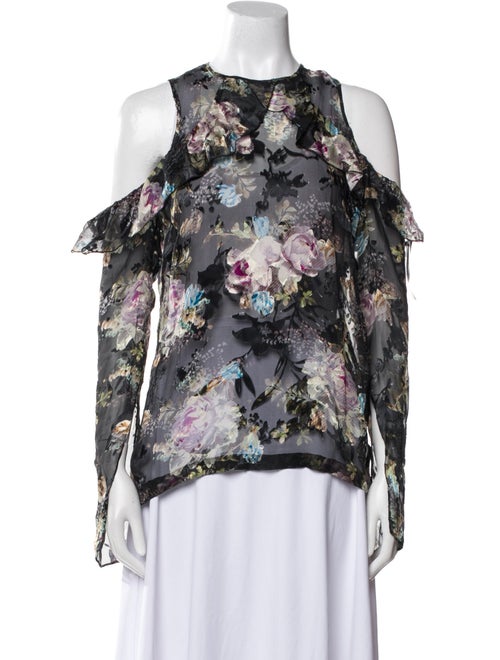 Preen by Thornton Bregazzi Silk Floral Print Blouse