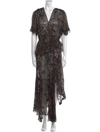 Preen by Thornton Bregazzi Floral Print Long Dress