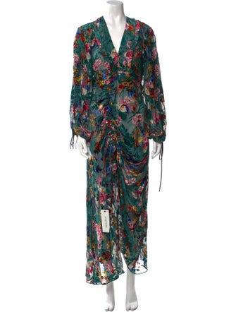 Preen by Thornton Bregazzi Floral Print Long Dress
