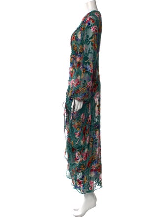 Preen by Thornton Bregazzi Floral Print Long Dress
