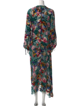 Preen by Thornton Bregazzi Floral Print Long Dress
