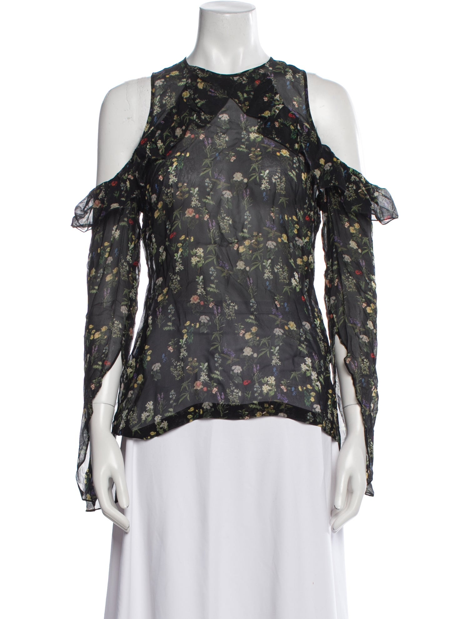 Preen by Thornton Bregazzi Silk Floral Print Blouse