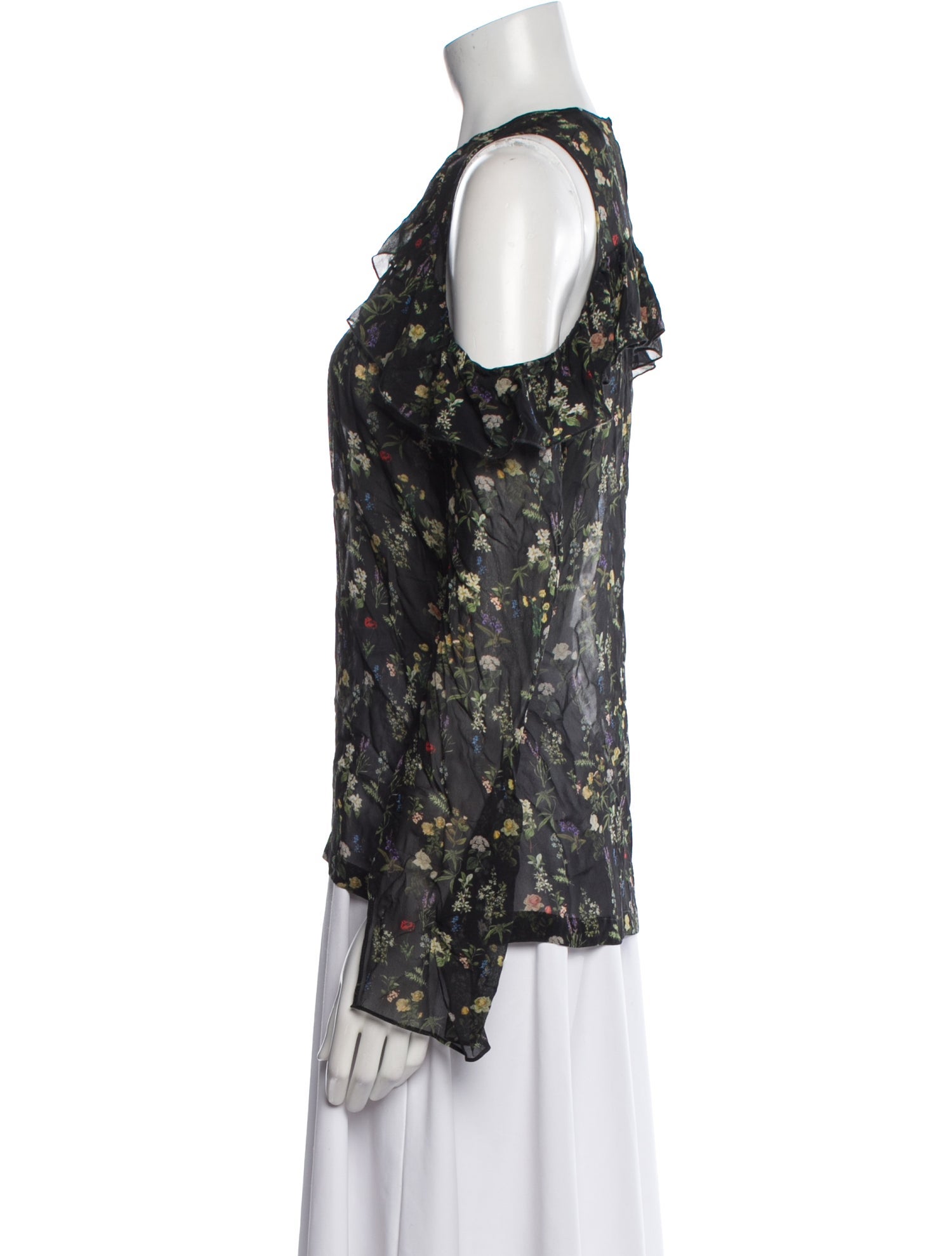 Preen by Thornton Bregazzi Silk Floral Print Blouse