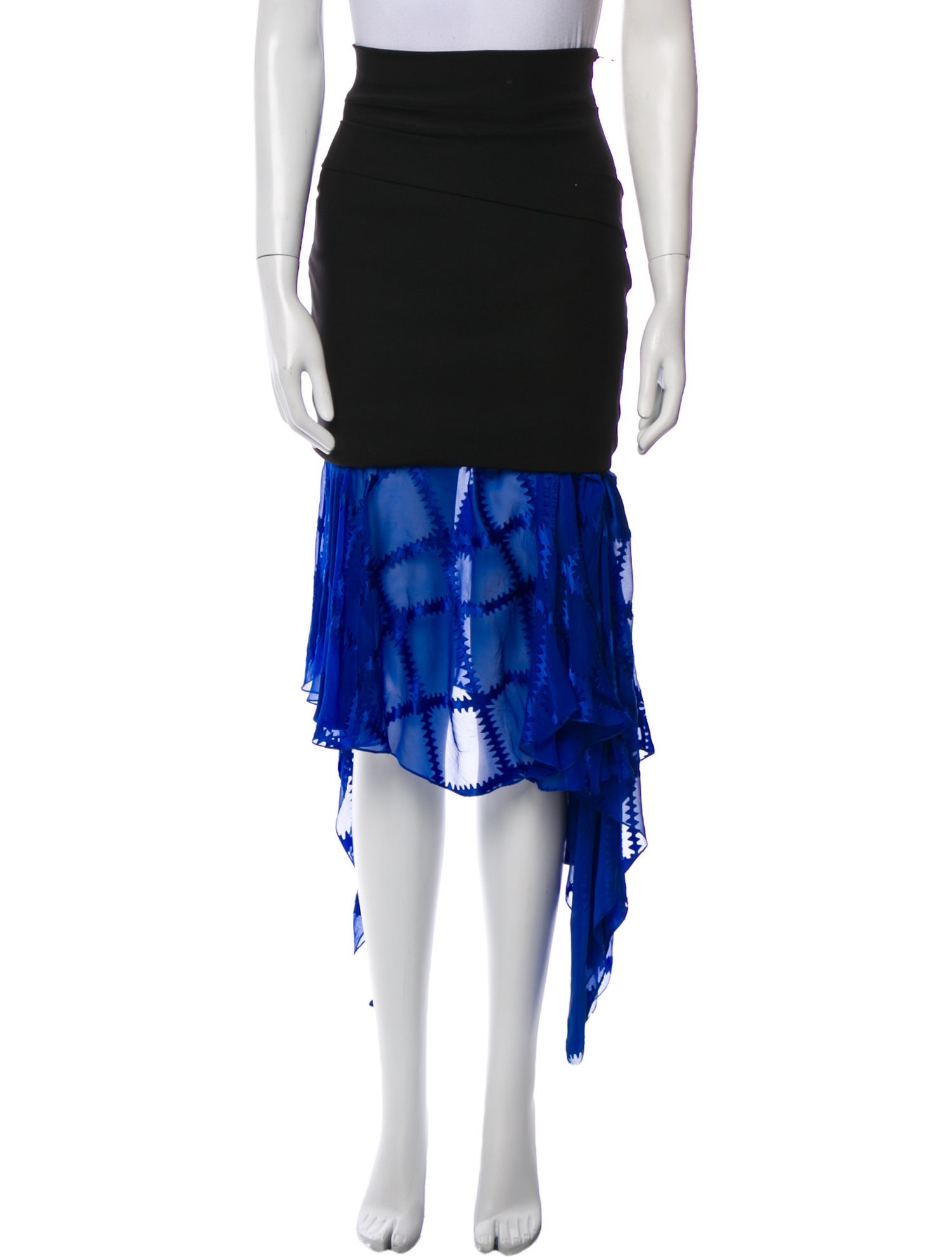 Preen by Thornton Bregazzi Pleated Accents Midi Length Skirt