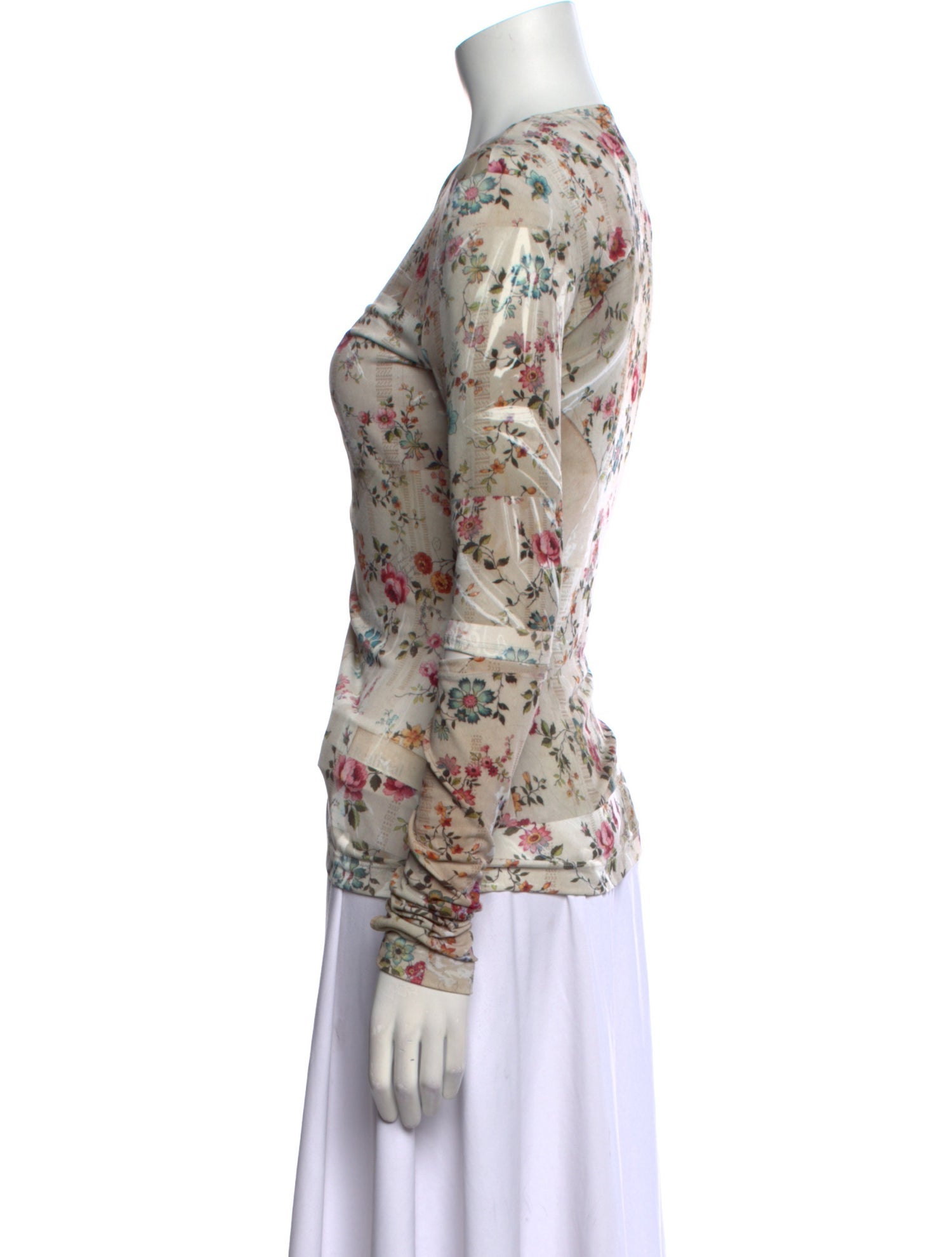 Preen by Thornton Bregazzi Floral Print Scoop Neck Top