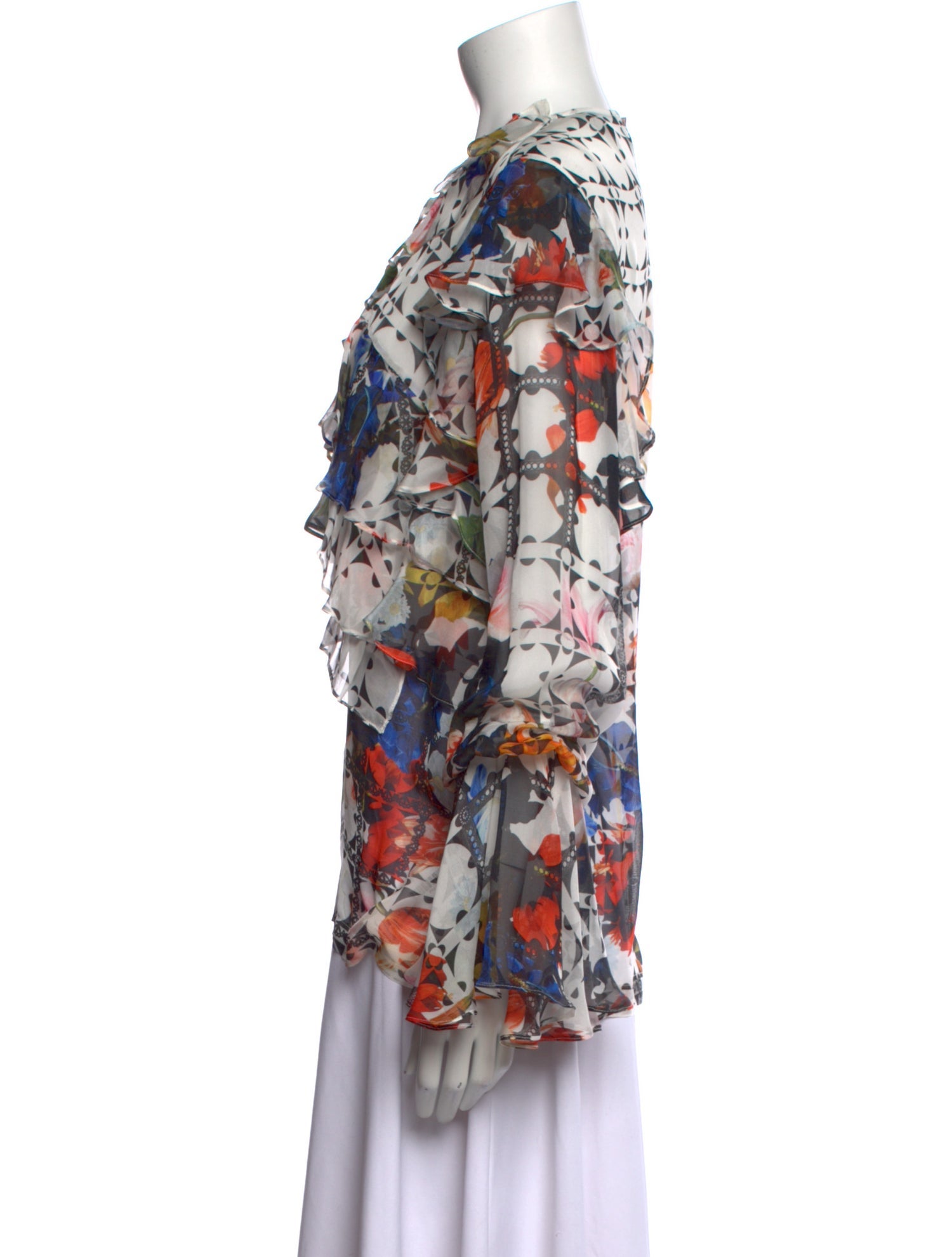 Preen by Thornton Bregazzi Silk Floral Print Blouse