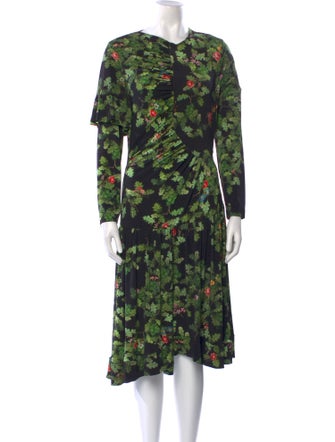 Preen by Thornton Bregazzi Floral Print Midi Length Dress