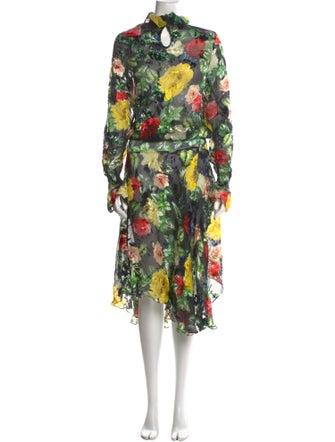 Preen by Thornton Bregazzi Silk Midi Length Dress