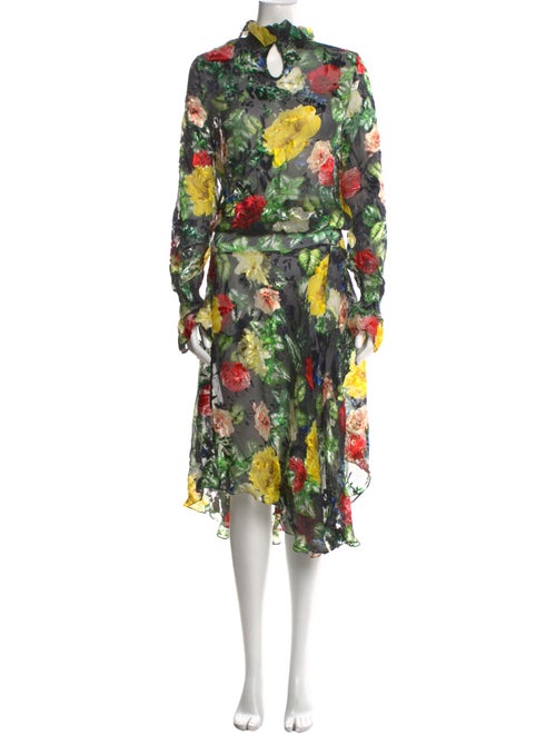 Preen by Thornton Bregazzi Silk Midi Length Dress