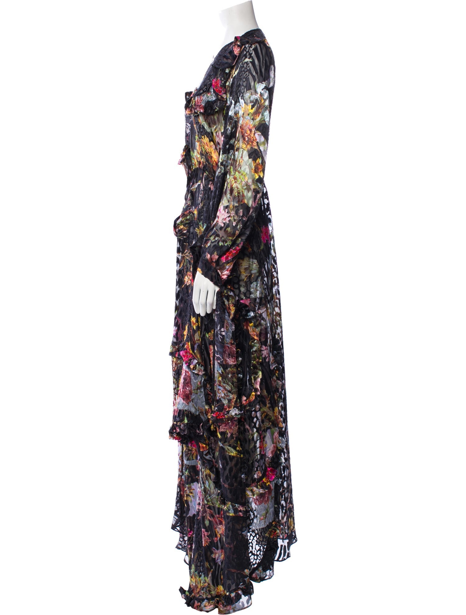 Preen by Thornton Bregazzi Floral Print Long Dress w/ Tags