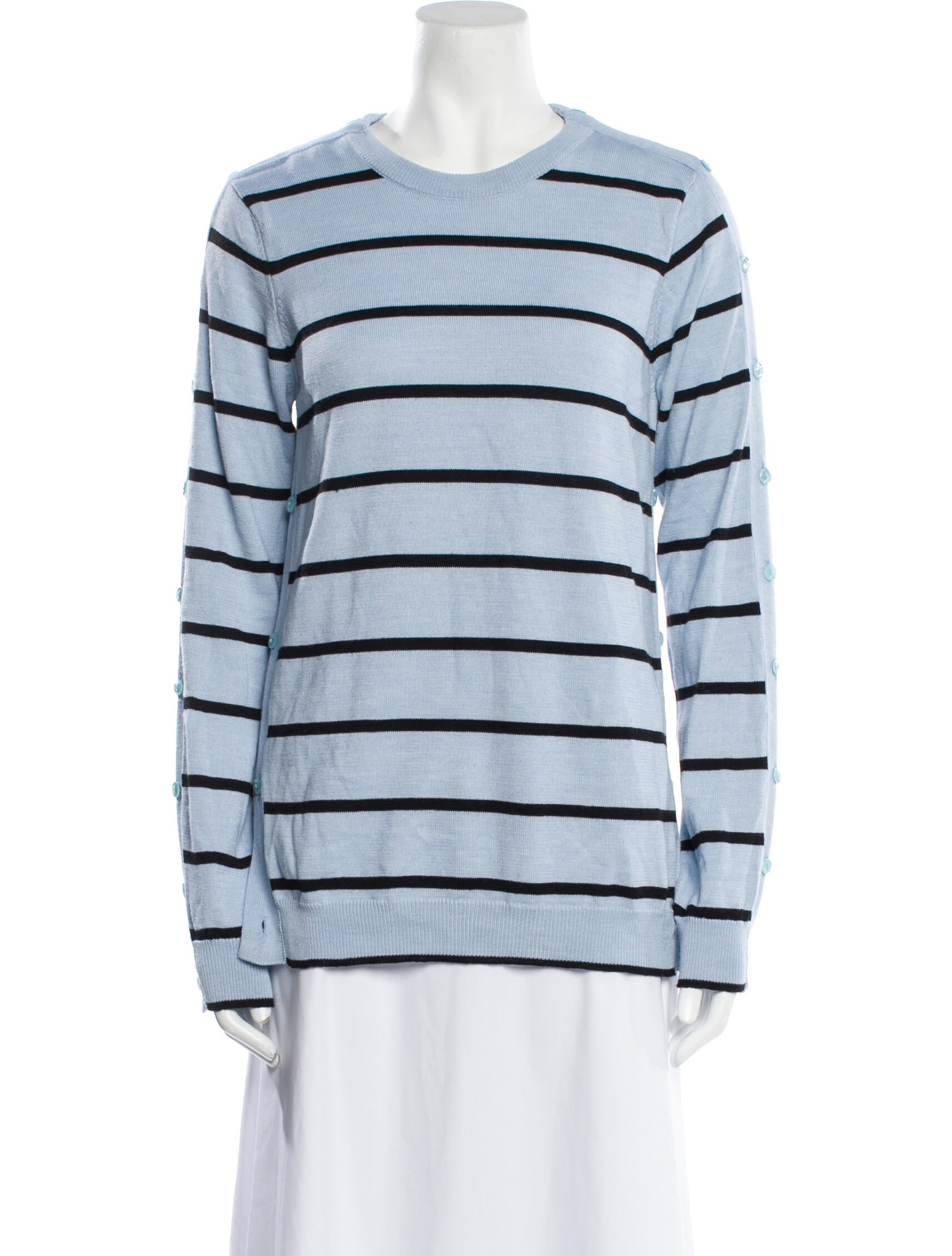 Preen by Thornton Bregazzi Striped Crew Neck Sweater