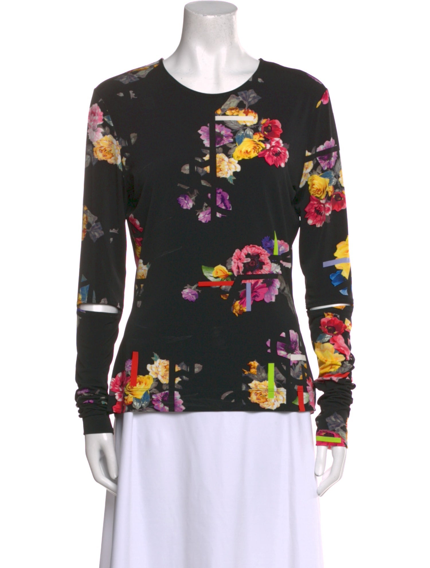 Preen by Thornton Bregazzi Floral Print Crew Neck Sweatshirt