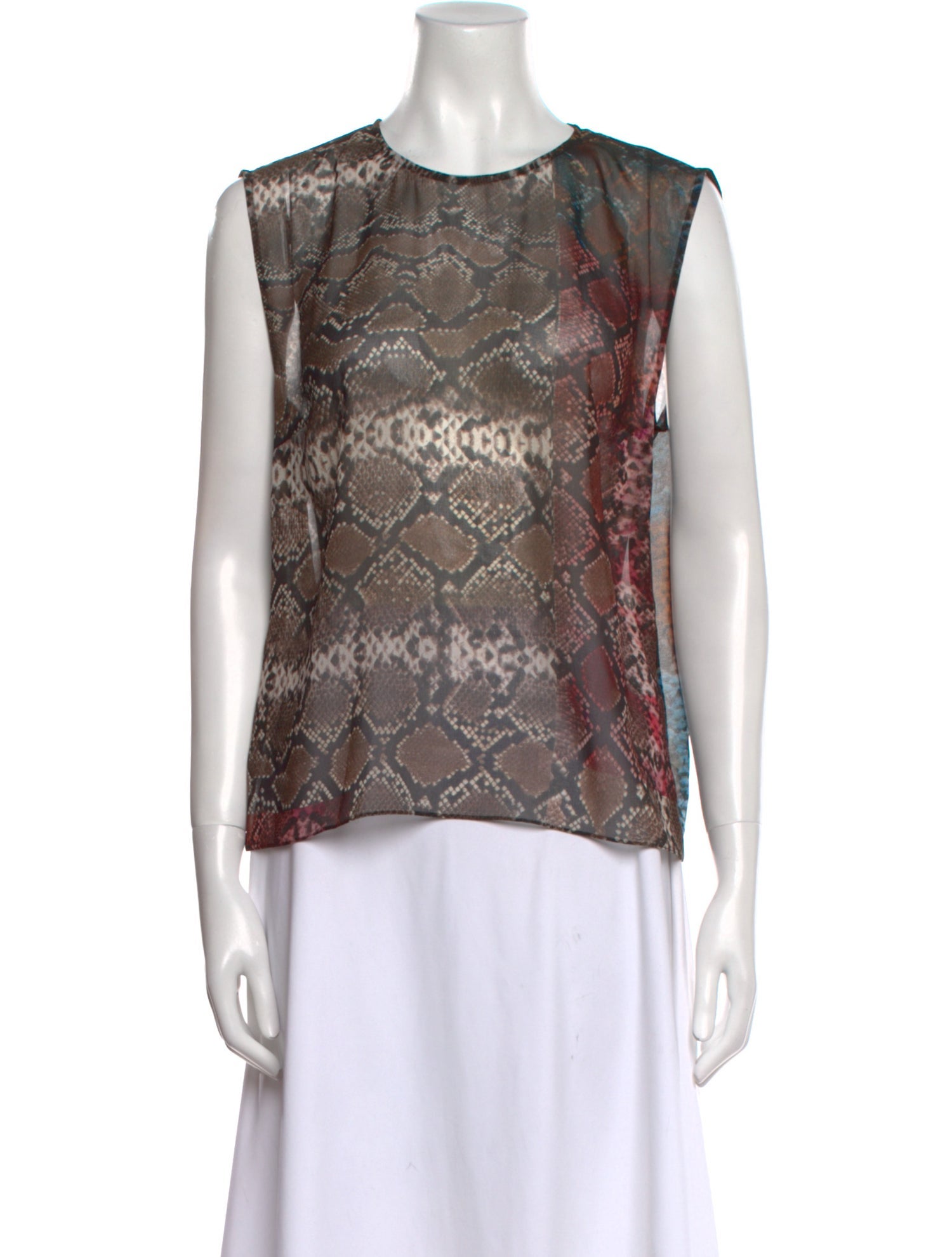 Preen by Thornton Bregazzi Silk Animal Print Top