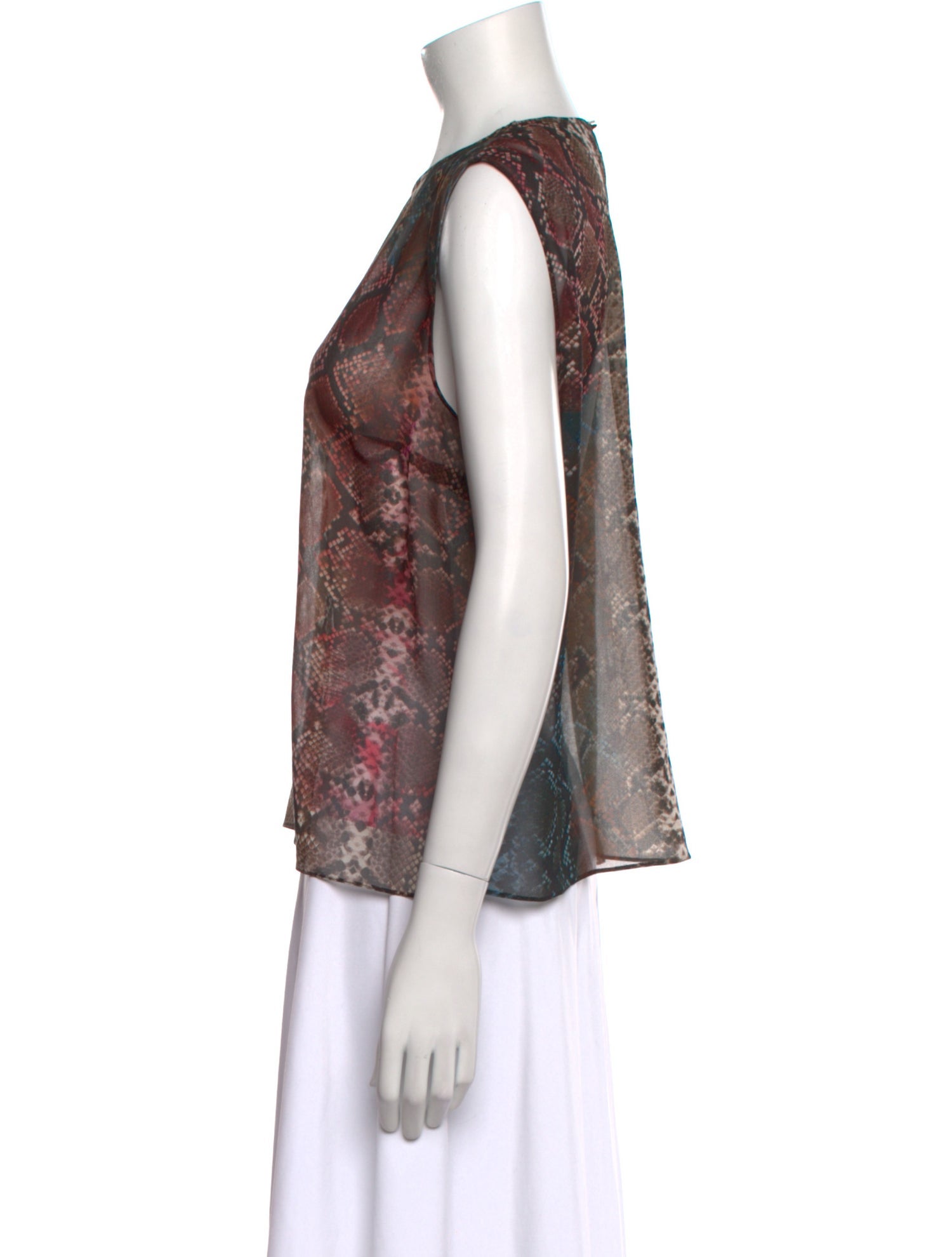 Preen by Thornton Bregazzi Silk Animal Print Top