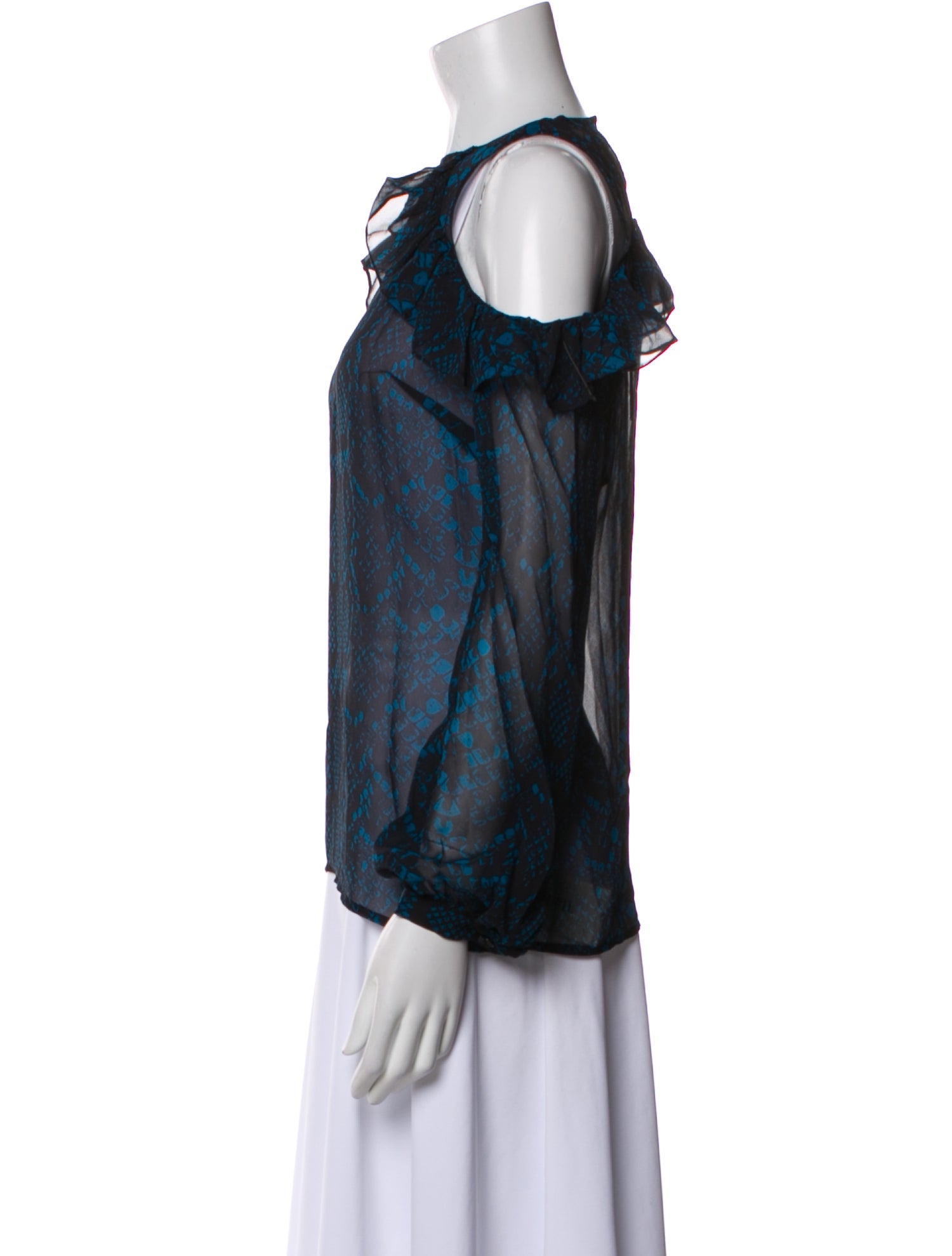 Preen by Thornton Bregazzi Silk Printed Blouse w/ Tags