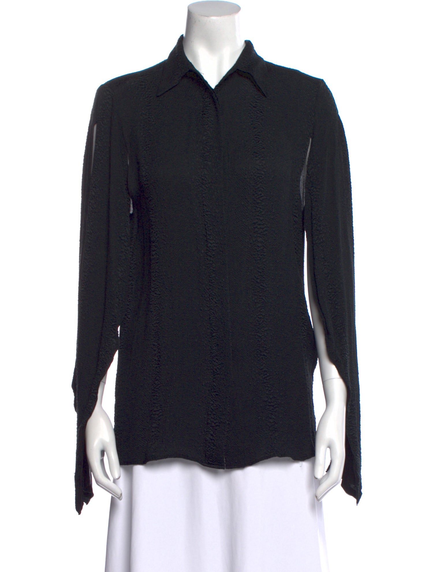 Preen by Thornton Bregazzi Silk Long Sleeve Button-Up Top w/ Tags