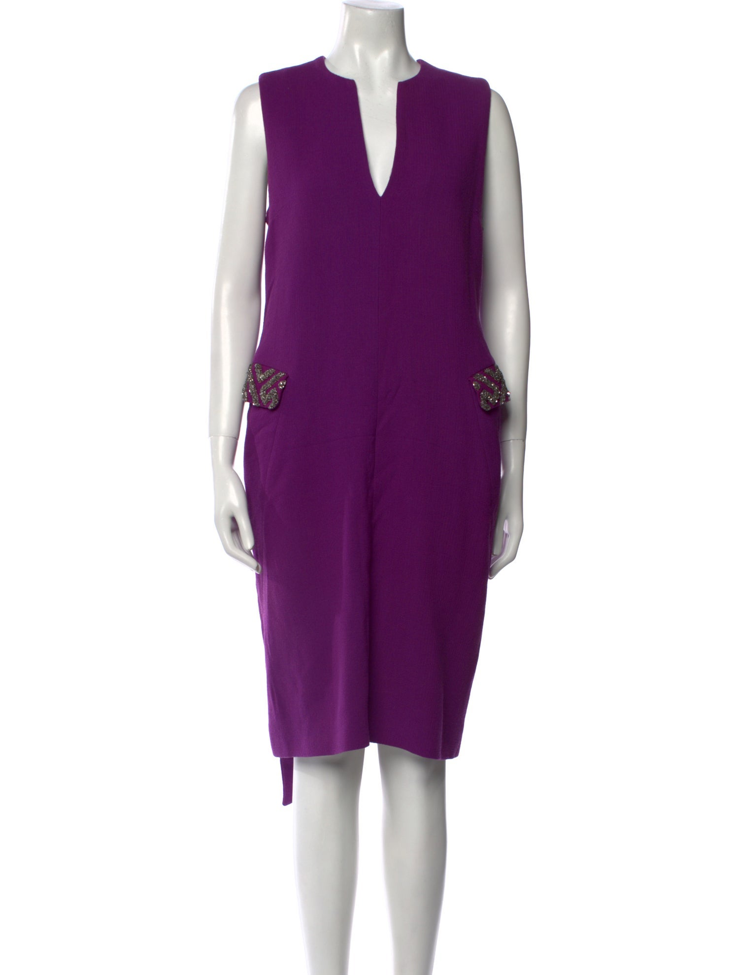 Preen by Thornton Bregazzi Virgin Wool Midi Length Dress