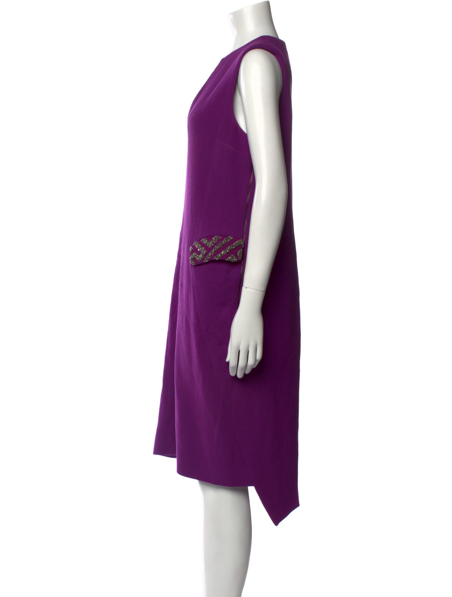 Preen by Thornton Bregazzi Virgin Wool Midi Length Dress