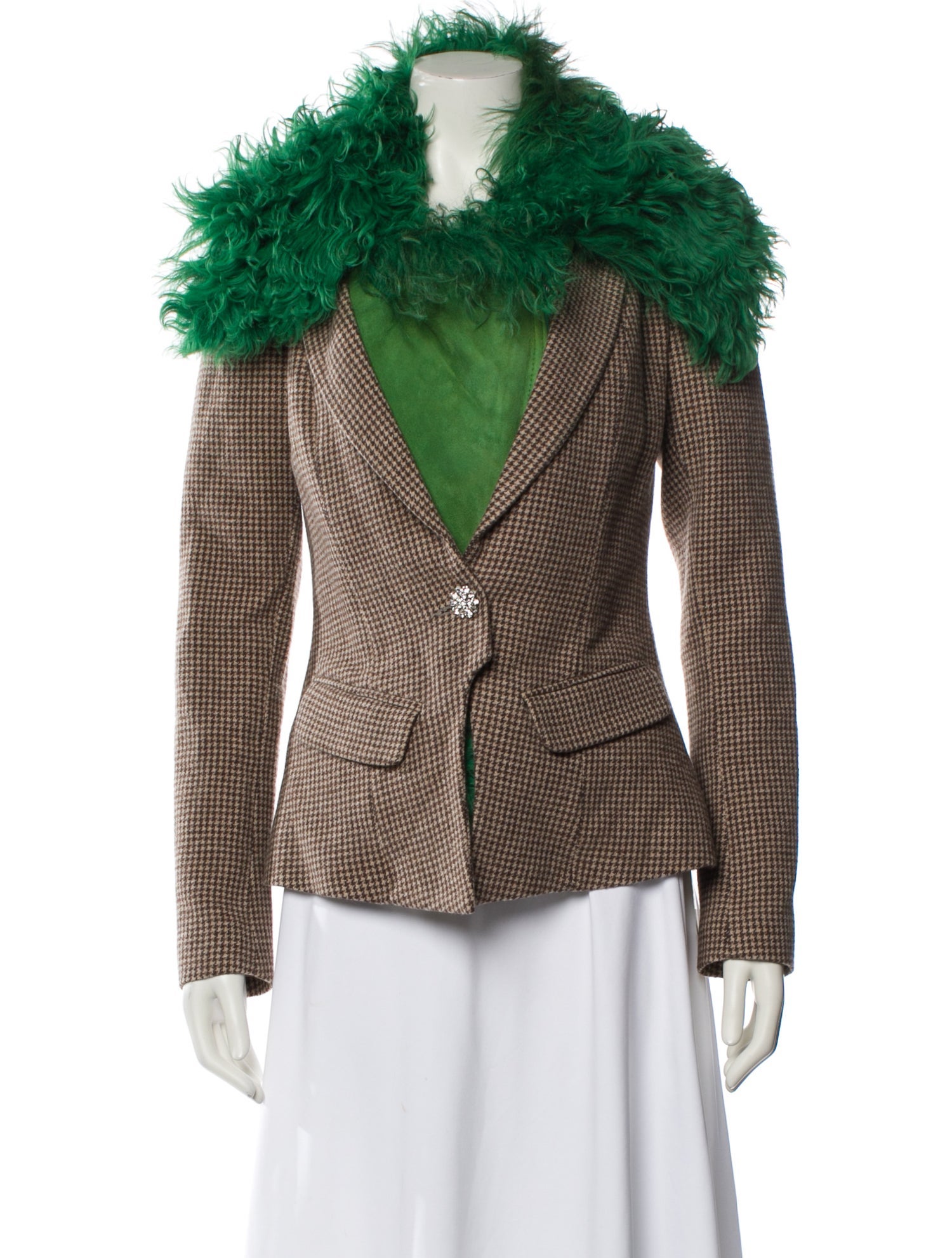 Preen by Thornton Bregazzi Wool Printed Blazer