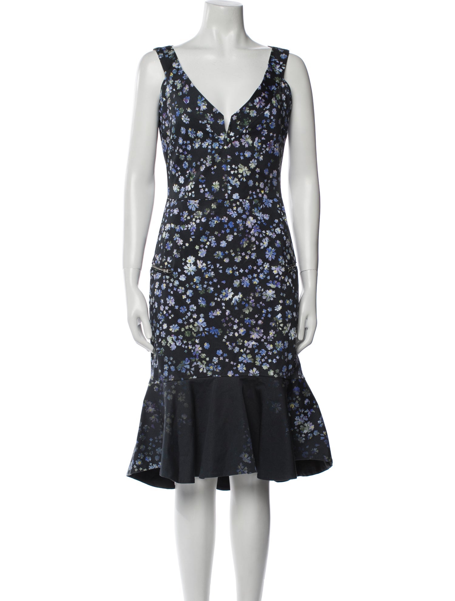 Preen by Thornton Bregazzi Floral Print Midi Length Dress