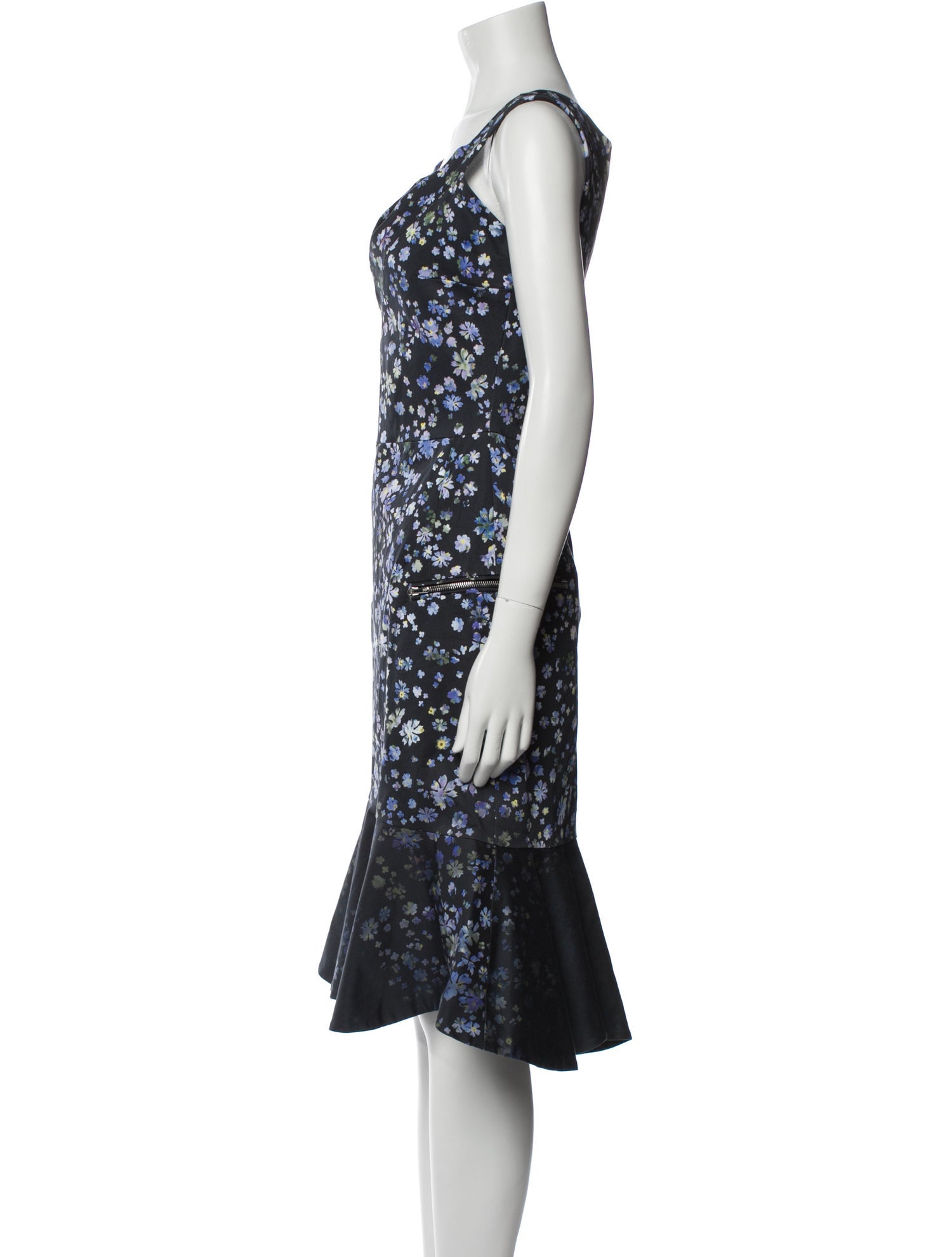 Preen by Thornton Bregazzi Floral Print Midi Length Dress