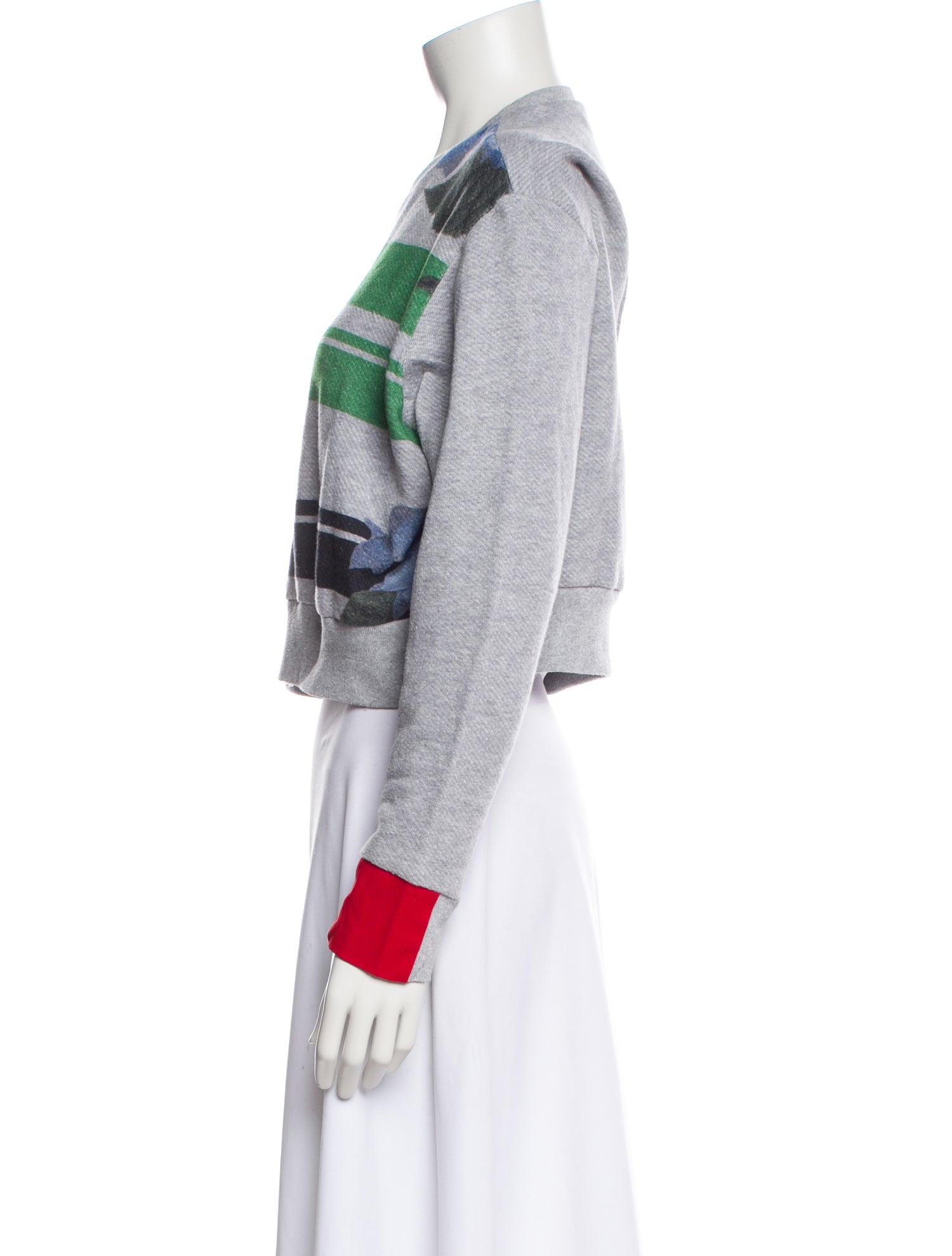 Preen by Thornton Bregazzi Striped Crew Neck Crop Top