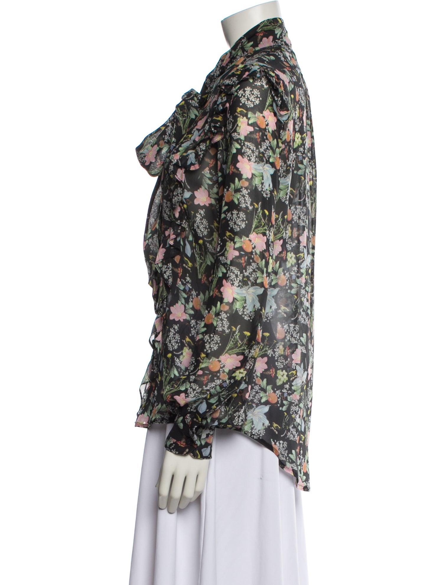 Preen by Thornton Bregazzi Silk Floral Print Blouse