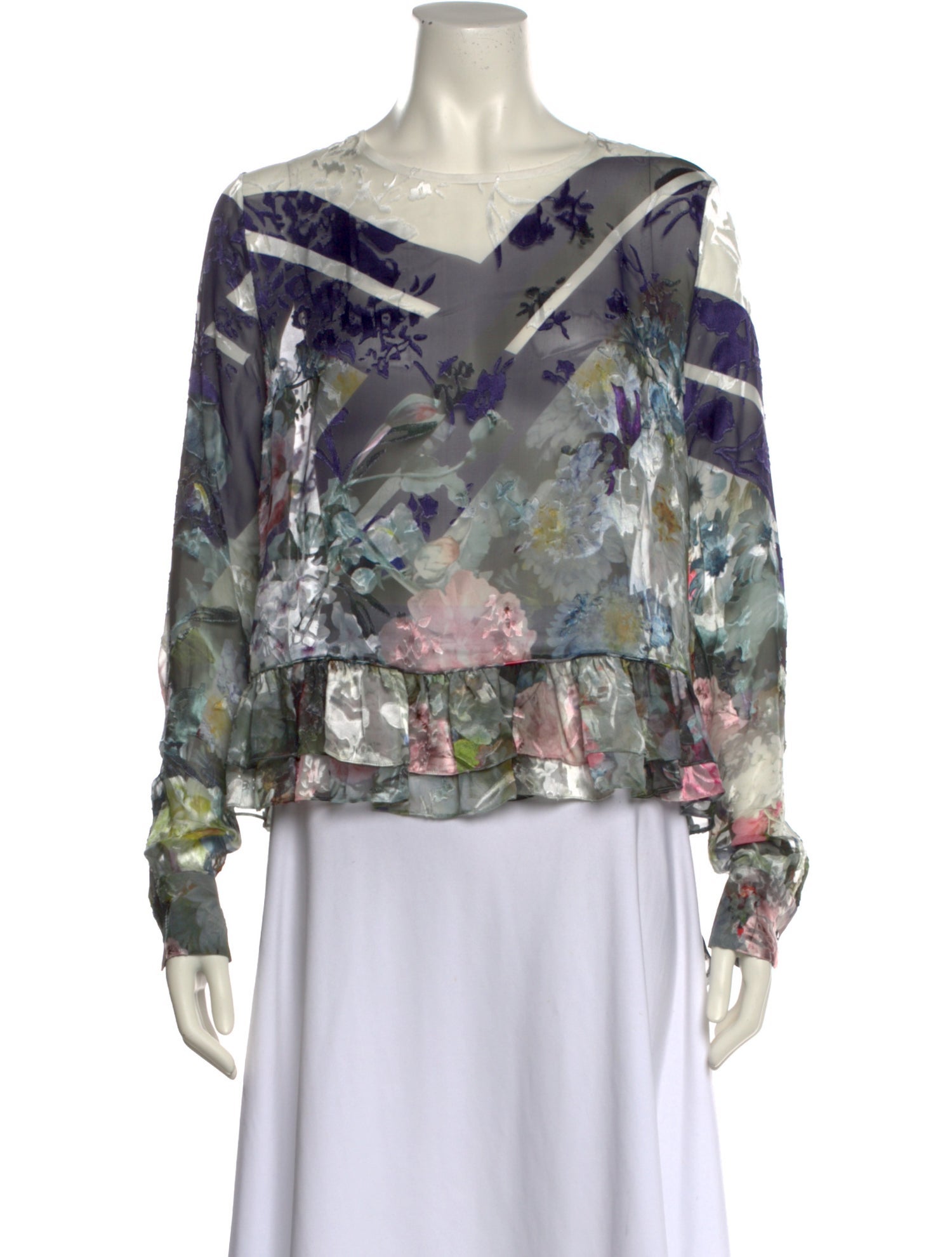 Preen by Thornton Bregazzi Silk Floral Print Blouse