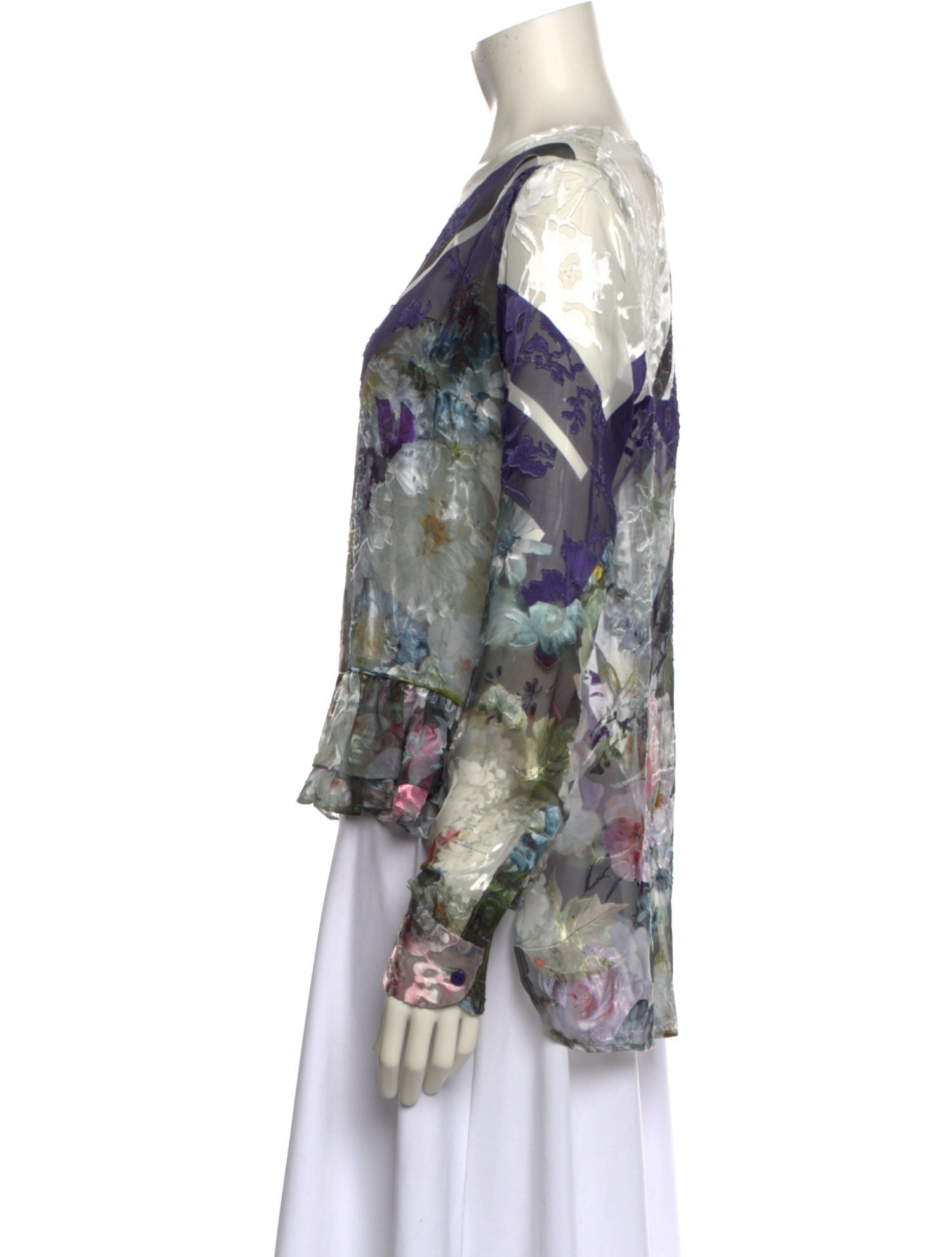 Preen by Thornton Bregazzi Silk Floral Print Blouse